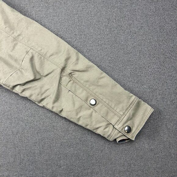 Kuhl Jacket Womens Small Flannel Lined Canvas Generatr Green Military Full Zip - Picture 7 of 10